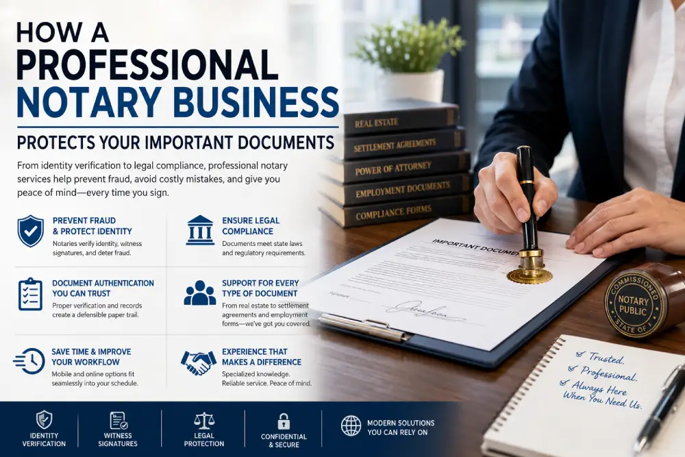 How a Professional Notary Business Protects Your Important Documents