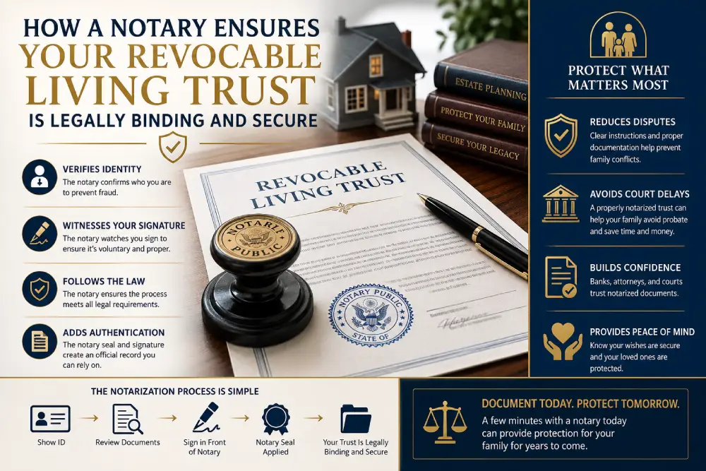How a Notary Ensures Your Revocable Living Trust Is Legally Binding and Secure